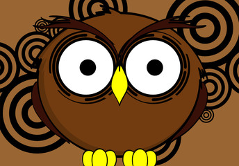 owl cartoon expressions background in vector format