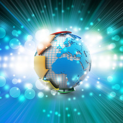 Globe around with arrow