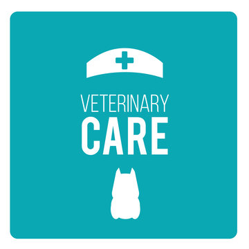 Veterinary Care Pets illustration over color background