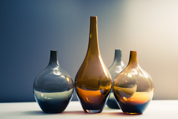 multitude of glass vases