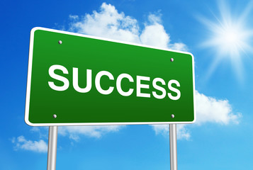Success road sign