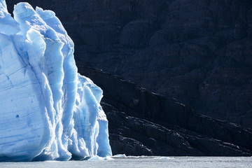 South America, Chile, Magallanes y la Antarctica Chilena Region, Cordillera del Paine, Grey Glacier and Lago Grey, Torres del Paine National Park