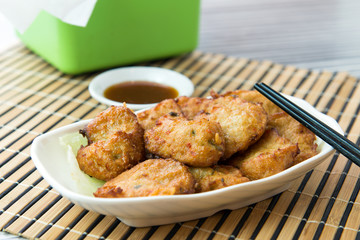 Fried chicken nuggets
