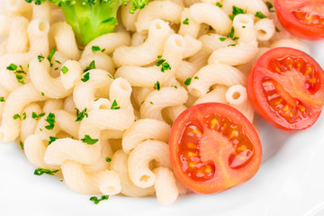Tasty italian pasta. CLose up.