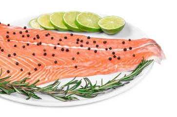 Salmon fillet with pepper citrus.