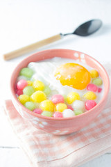 Thai dumplings in coconut cream