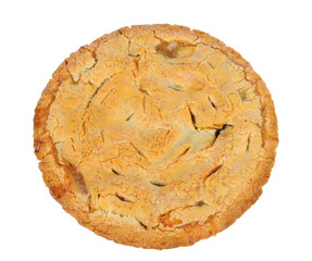 Homemade Apple Pie on White