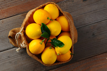 Burlap Sack Full of Lemons