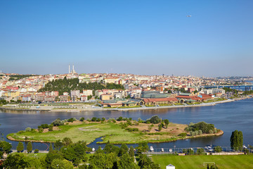 The view from the Hill of Pierre Loti to the Golden Horn with th