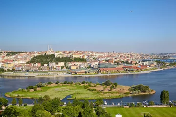 Cercles muraux moyen-Orient The view from the Hill of Pierre Loti to the Golden Horn with th
