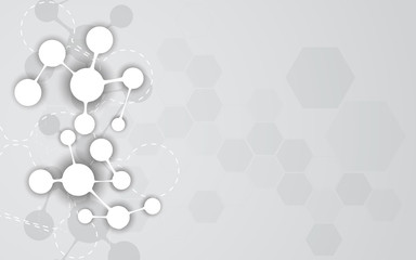 vector abstract science concept molecular design background