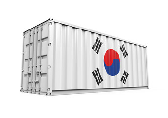Container with Korea Flag