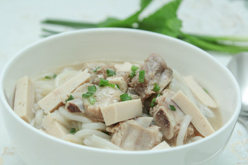 Vietnamese rice ,Vietnamese Noodle Soup , Pork Spare Ribs Rice Noodles Soup
