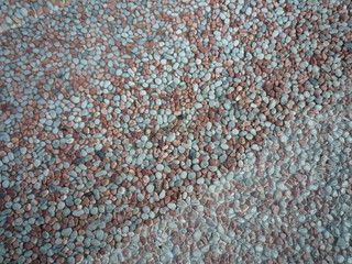 Pebble Stone Wall with small stones all over
