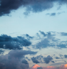night sky with moon and clouds