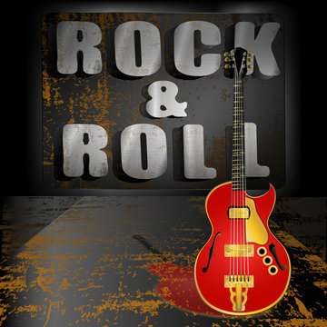 electric guitar on a metal background