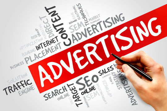 ADVERTISING word cloud, business concept