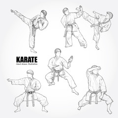 Fototapeta na wymiar Illustration of Karate