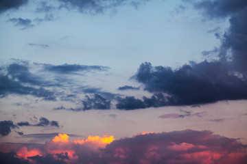 colorful of sky with clouds in the morning