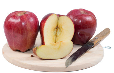 fresh red  apple isolated on white background
