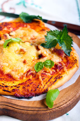 Tomato and cheese pita