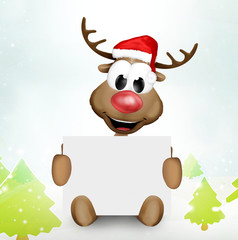 Christmas Reindeer Blank Board