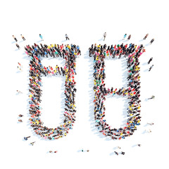 people in the shape of medical flask.