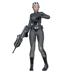 Naklejka premium 女性戦士