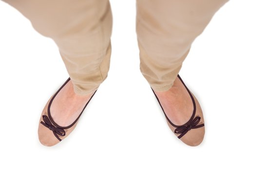 Composite image of woman feet 