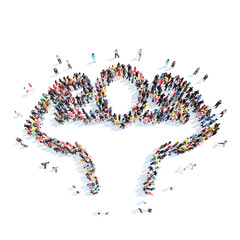 people in the shape of a sports person. 