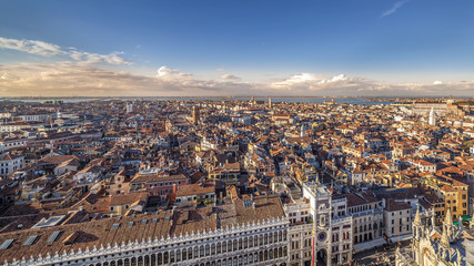 Fototapeta premium North view inside The bell tower of St Mark