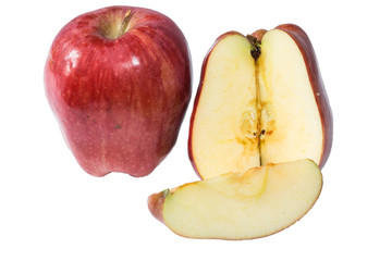 fresh red  apple isolated on white background
