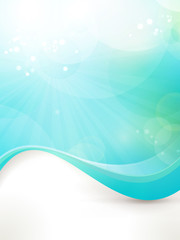 Blue green wave design