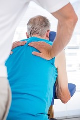 Man having back massage 