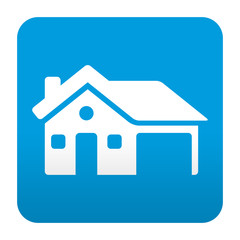Etiqueta tipo app casa con garaje