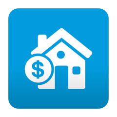 Etiqueta tipo app casa con simbolo dolar
