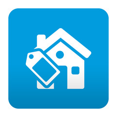 Etiqueta tipo app casa con simbolo etiqueta