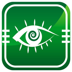 Vector green icon - Human eye