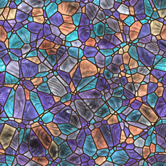 Fototapeta na wymiar Glass mosaic seamless generated texture