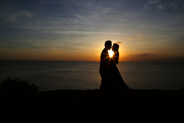 Fototapeta na wymiar Couple at Sunset