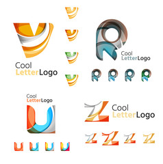 Letter business emblem collection