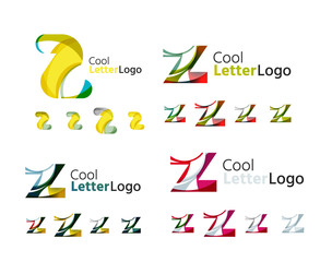 Letter business emblem collection