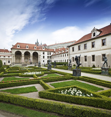 Fototapeta na wymiar walleinstein palace at central Prague famous turistic place