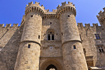 Fototapeta na wymiar The Palace of the Grand Master of the Knights of Rhodes.