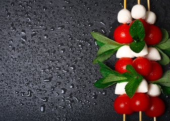 Caprese salad on sticks