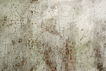 Cracked paint on the iron surface