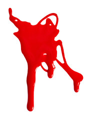 Splash of red nail polish