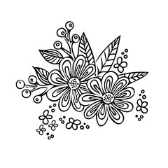 Vector Collection of Hand Drawn Flowers