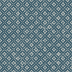 Seamless vintage worn out flower check pattern background.