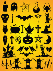 Halloween Vector Shapes Set